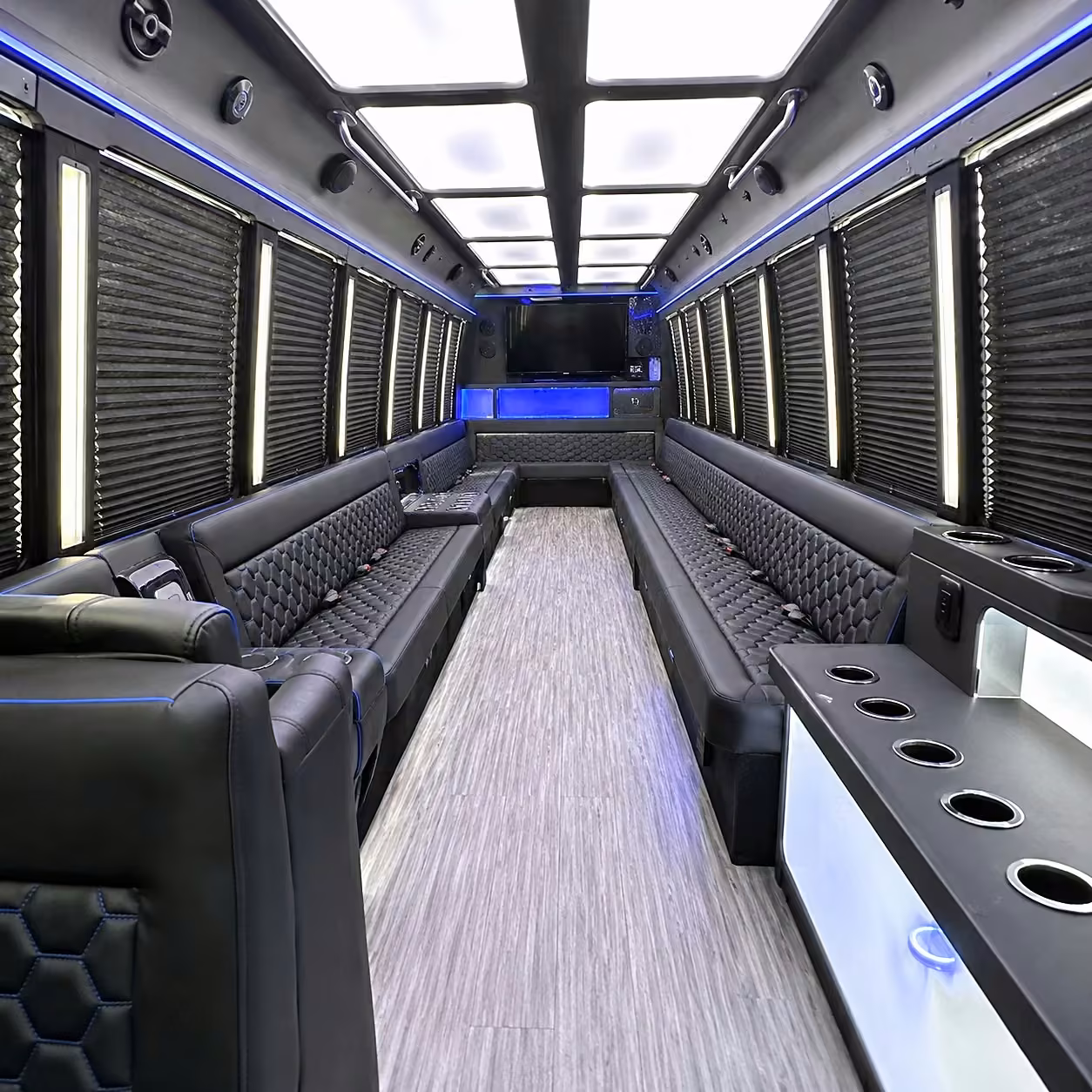 30 passenger party bus interior