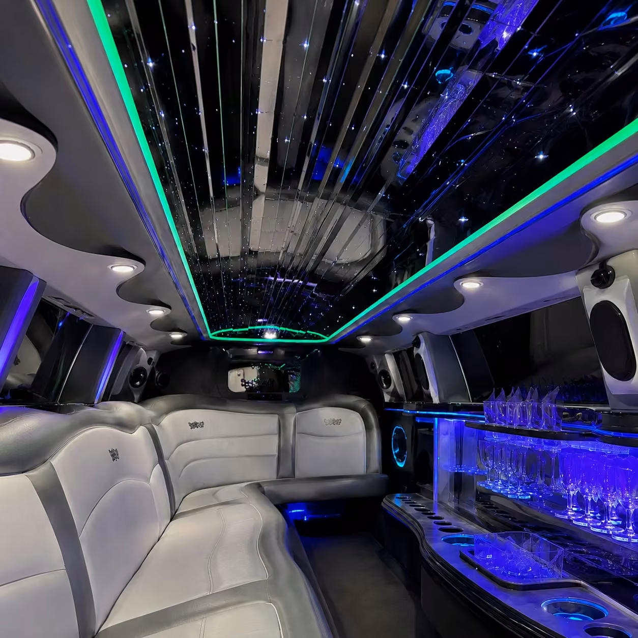 chrysler 300 limo inside